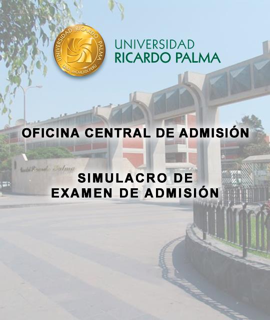 SIMULACRO DE EXAMEN OFICINA CENTRAL DE ADMISIÓN